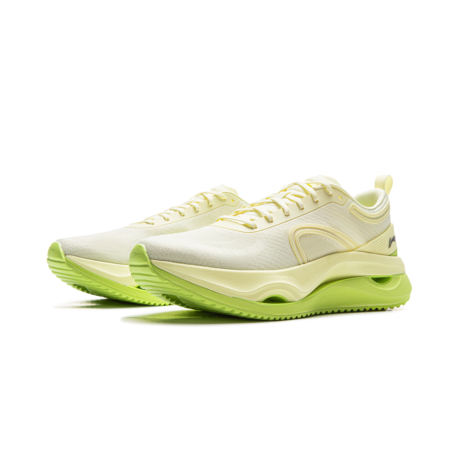 Li Ning Cushioning Slip Resistant Abrasion Resistant Low top Casual Running Shoes Women’s Yellow