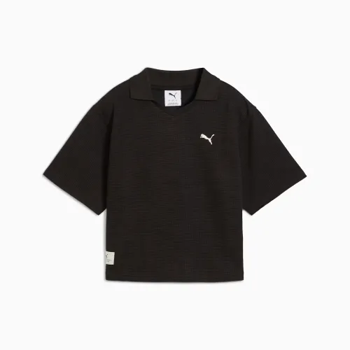 PUMA Pack T Shirts Women's Black Lapel