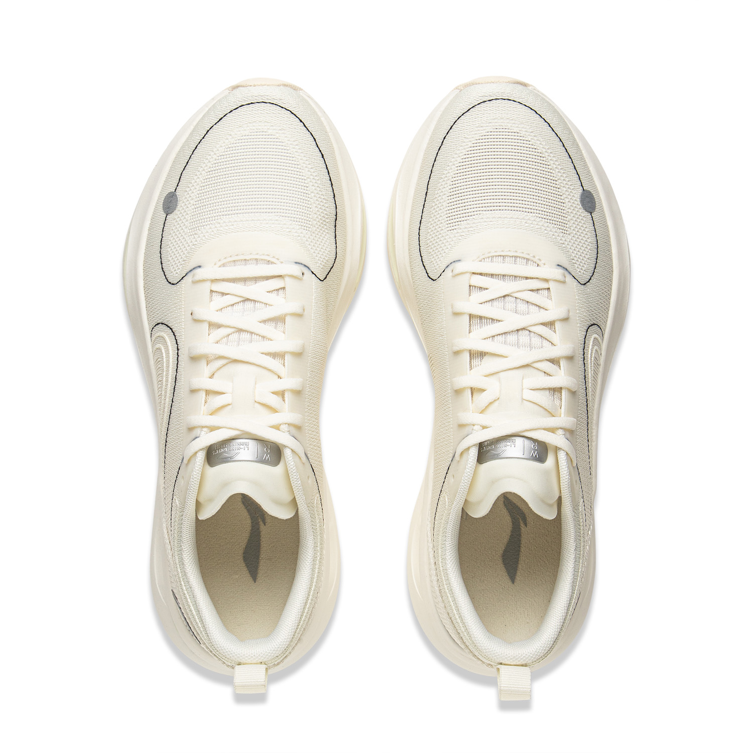 Li Ning Cushioning Slip Resistant Abrasion Resistant Low top Casual Running Shoes Women’s Beige