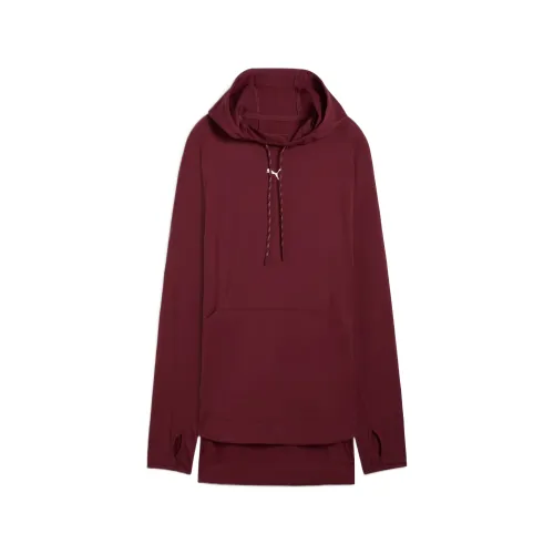 PUMA Modest Sweatshirts Women's Red Hooded Moderate