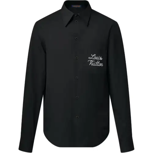 Louis Vuitton Embroidered Signature Long-Sleeved Shirt
