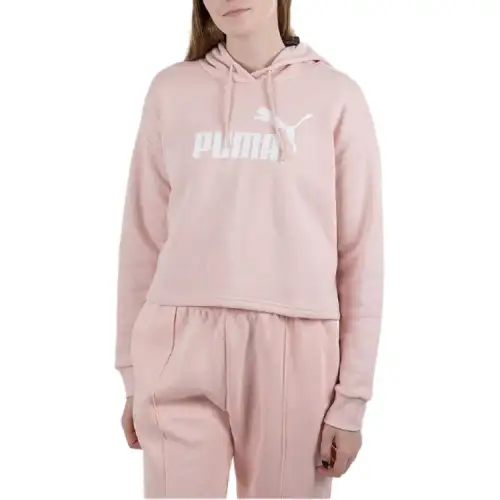 PUMA Sweatshirts Women's Pink Hooded Moderate