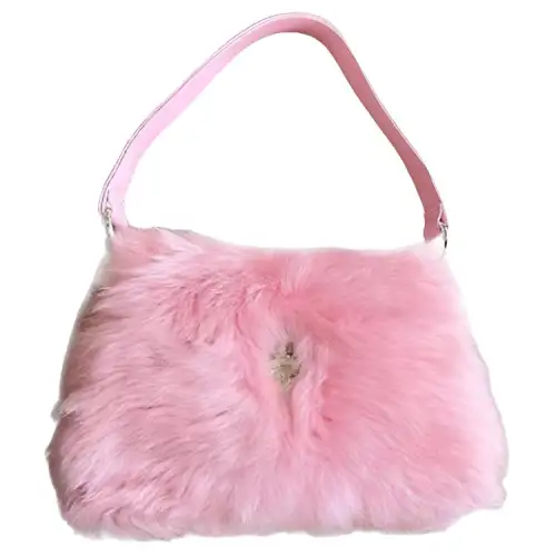 Chrome Hearts Plush Chicken Nugget Bag Fuzzy Shoulder Bag, Handbag Women's Pink