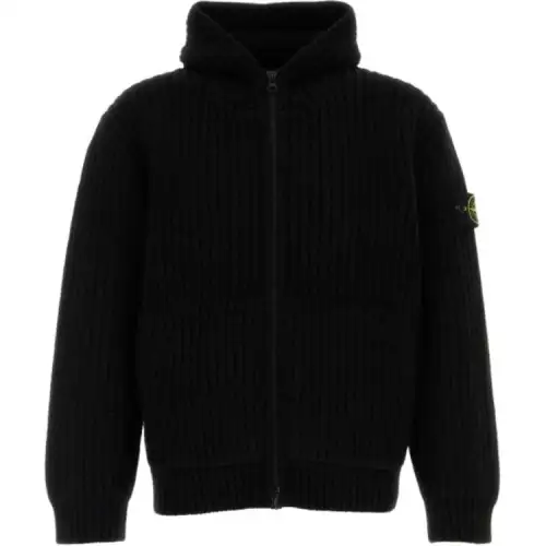 STONE ISLAND Ribbed Wool Hoodie