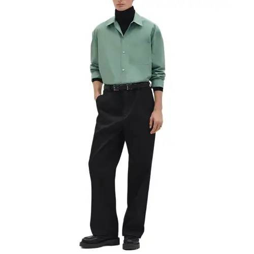 HERMES Casual Pants Men's Black Moderate Other