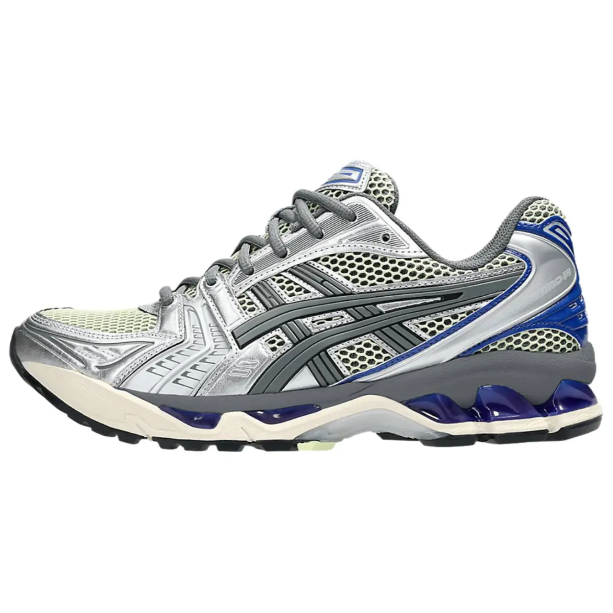 Asics Gel Kayano 14 Breathable Support Breathable Support Running Shoes Unisex Silver Blue