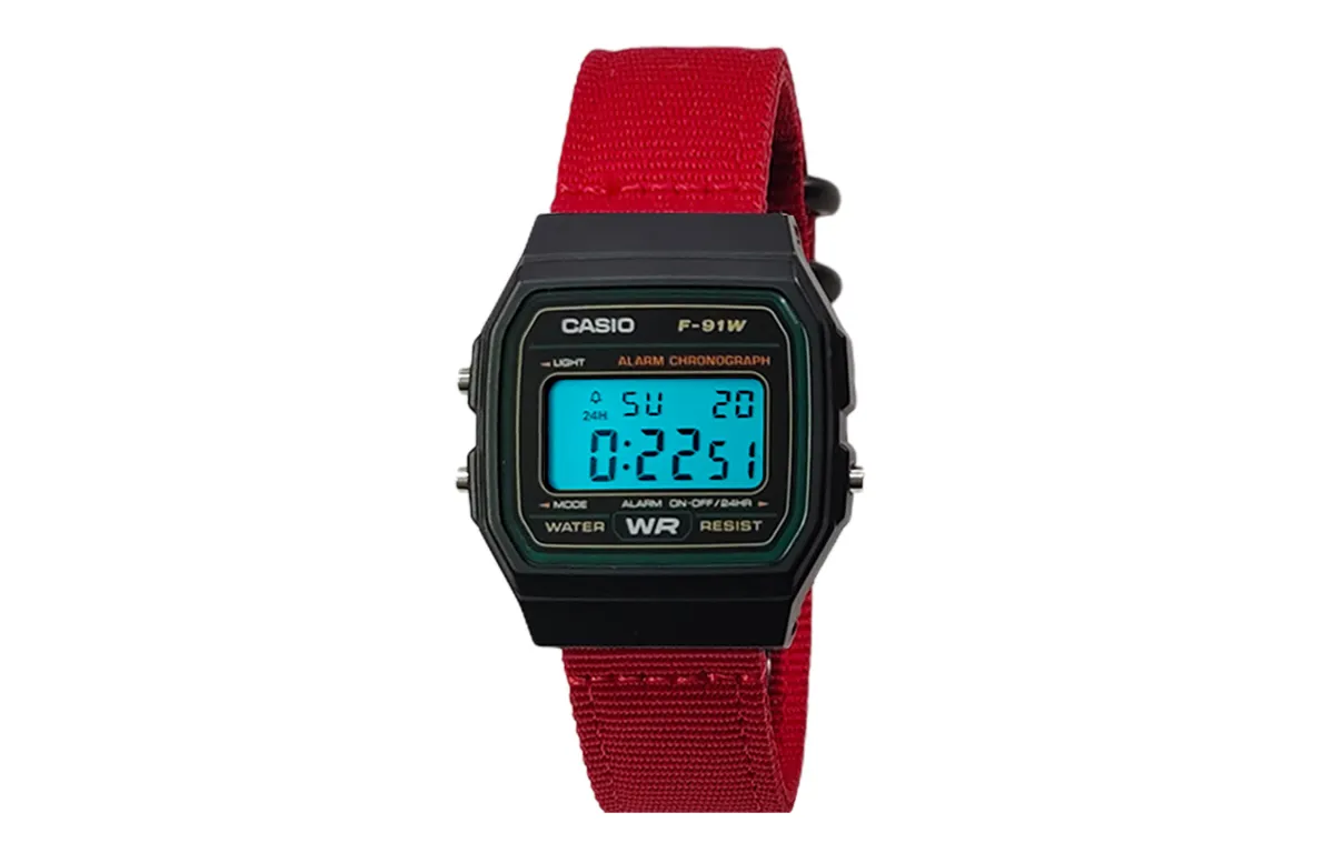CASIO Custom Collection Quartz Movement Nylon Strap Watch Men's Watches Black Dial