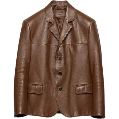 PRADA FW25 Leather Jacket Men's