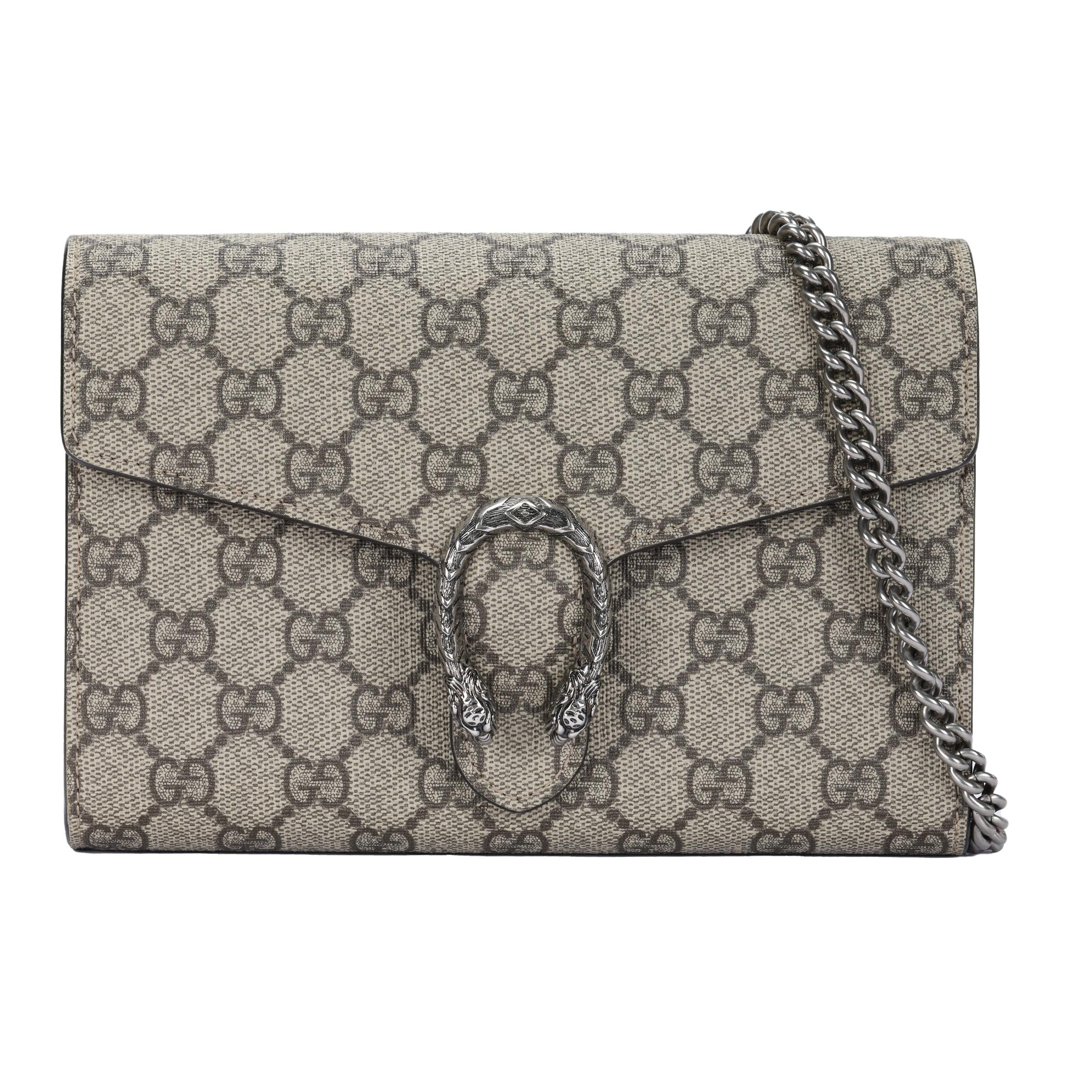 GUCCI Dionysus WOC Кошелек Сумка через плечо Женская Эбеновое дерево