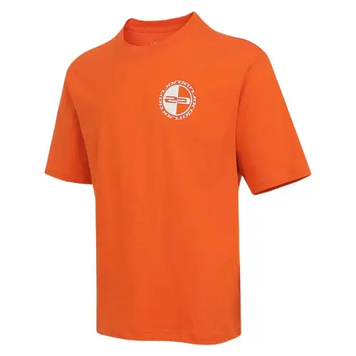 Jordan T Shirts Men's Orange Crew Neck Moderate