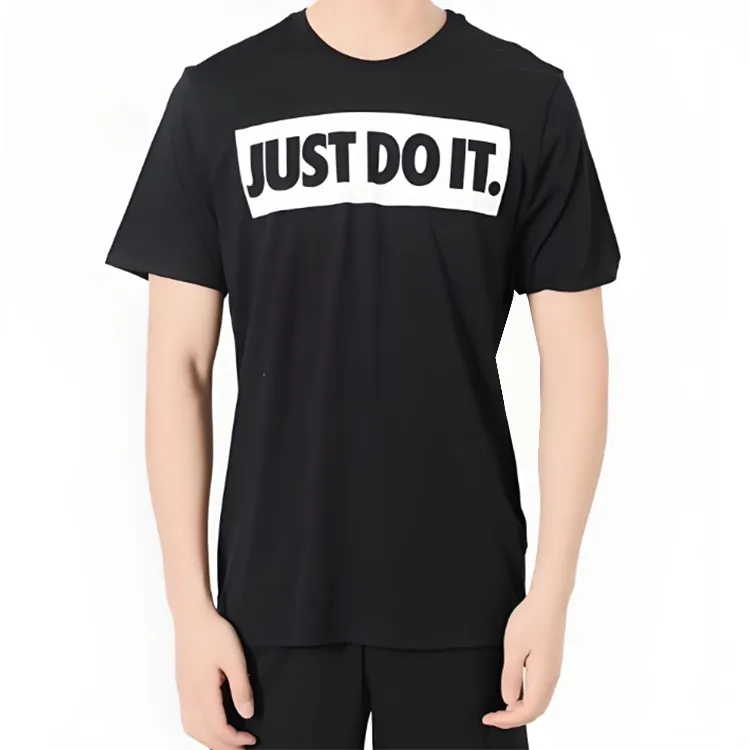 Nike T-Shirts Men's Black Crew Neck Moderate
