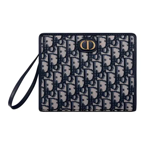 DIOR 30 Montaigne Canvas Handbag, Clutch Small Women's Blue