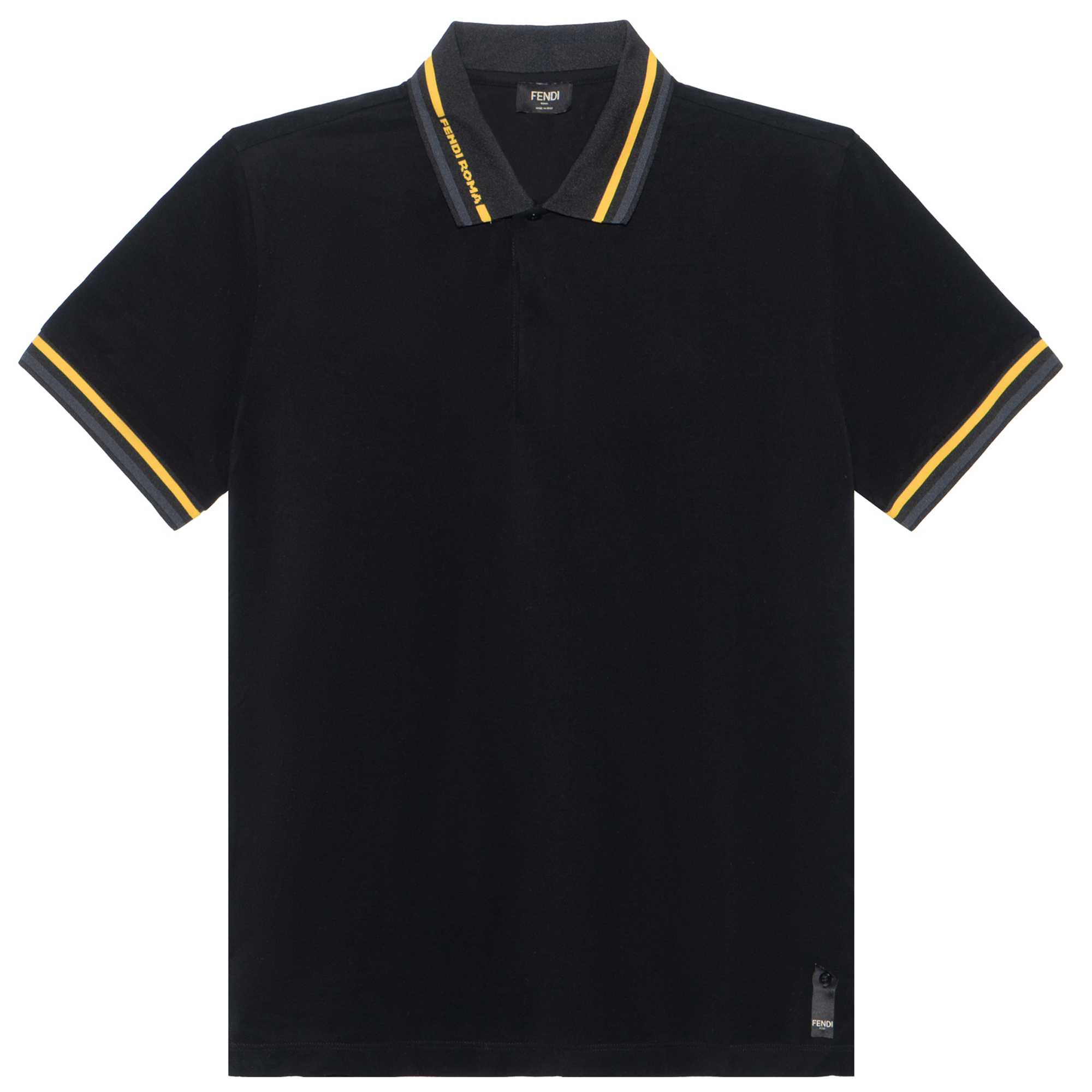 Мужская футболка-поло Fendi FENDI LogoPolo (черная)