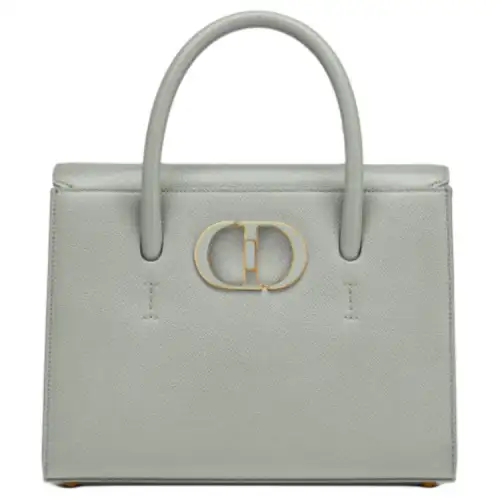 DIOR 30 Montaigne Grained Calfskin Handbag Medium Women's Gray