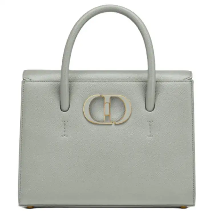 DIOR 30 Montaigne Grained Calfskin Handbag Medium Women's Gray