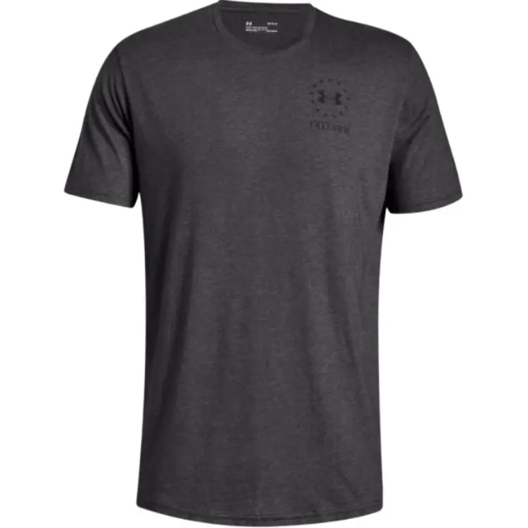 Under Armour T-Shirts Men's Charcoal Gray Crew Neck Moderate Straight Fit