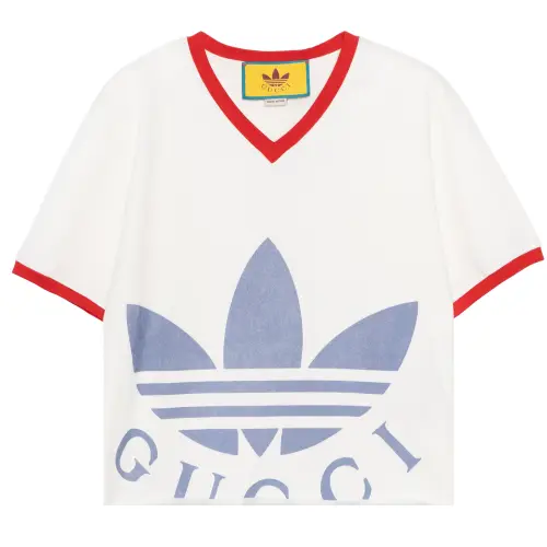 GUCCI X Adidas Cropped T Shirt White