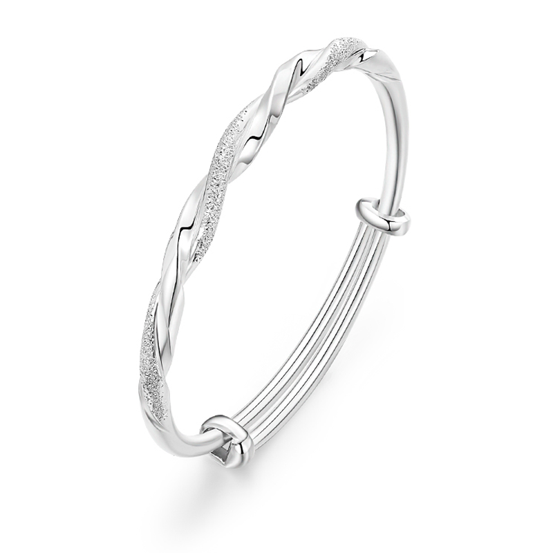 Golden silver bracelet for friend, fashionable universal lightweight gift box, simple and elegant design, light luxury style, 925 sample silver, silver 999 sample, material