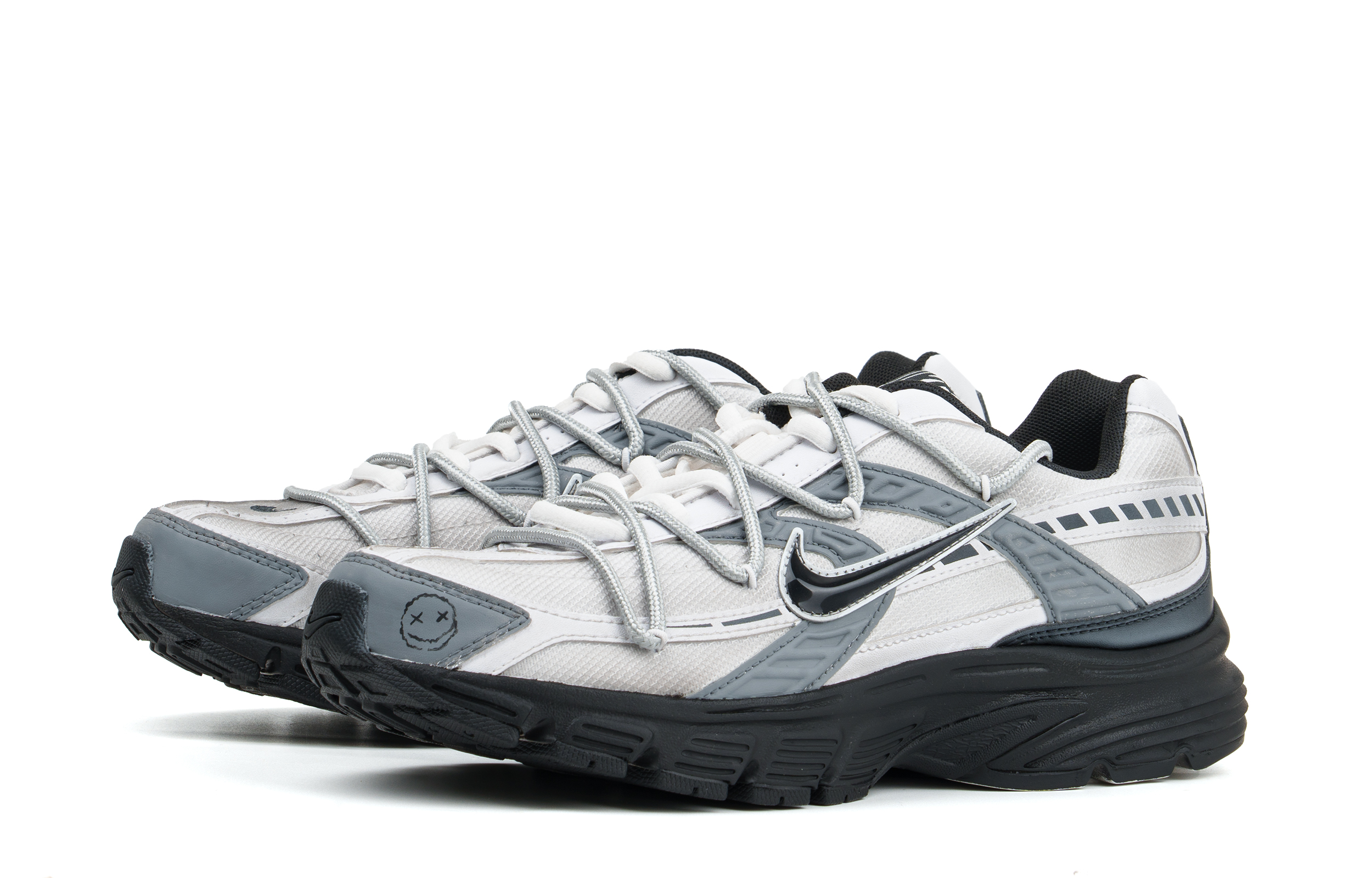 Nike Initiator Cushioning, Wear Resistant Low top City Commuting Running Shoes Unisex Black Gray