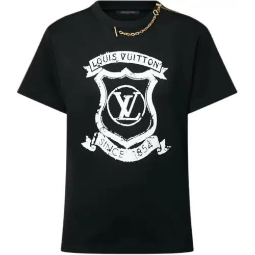 LOUIS VUITTON Signature Zipper Detail T Shirt