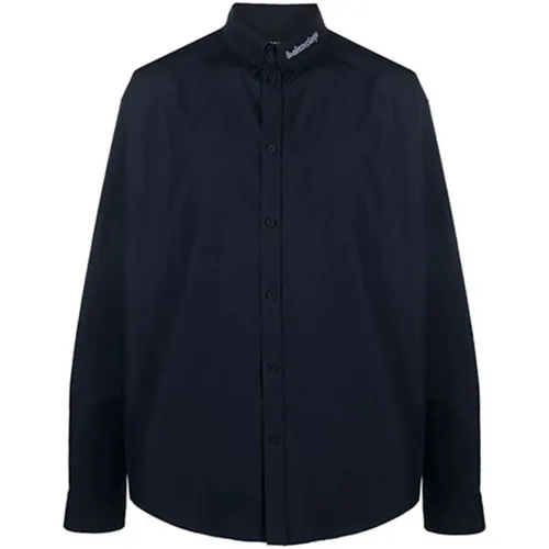 Balenciaga Shirt Loose Fit Unisex Marine Blue
