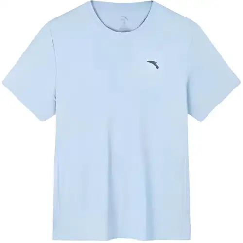 ANTA T Shirts Men's Wall Gray Crew Neck Moderate Straight Fit