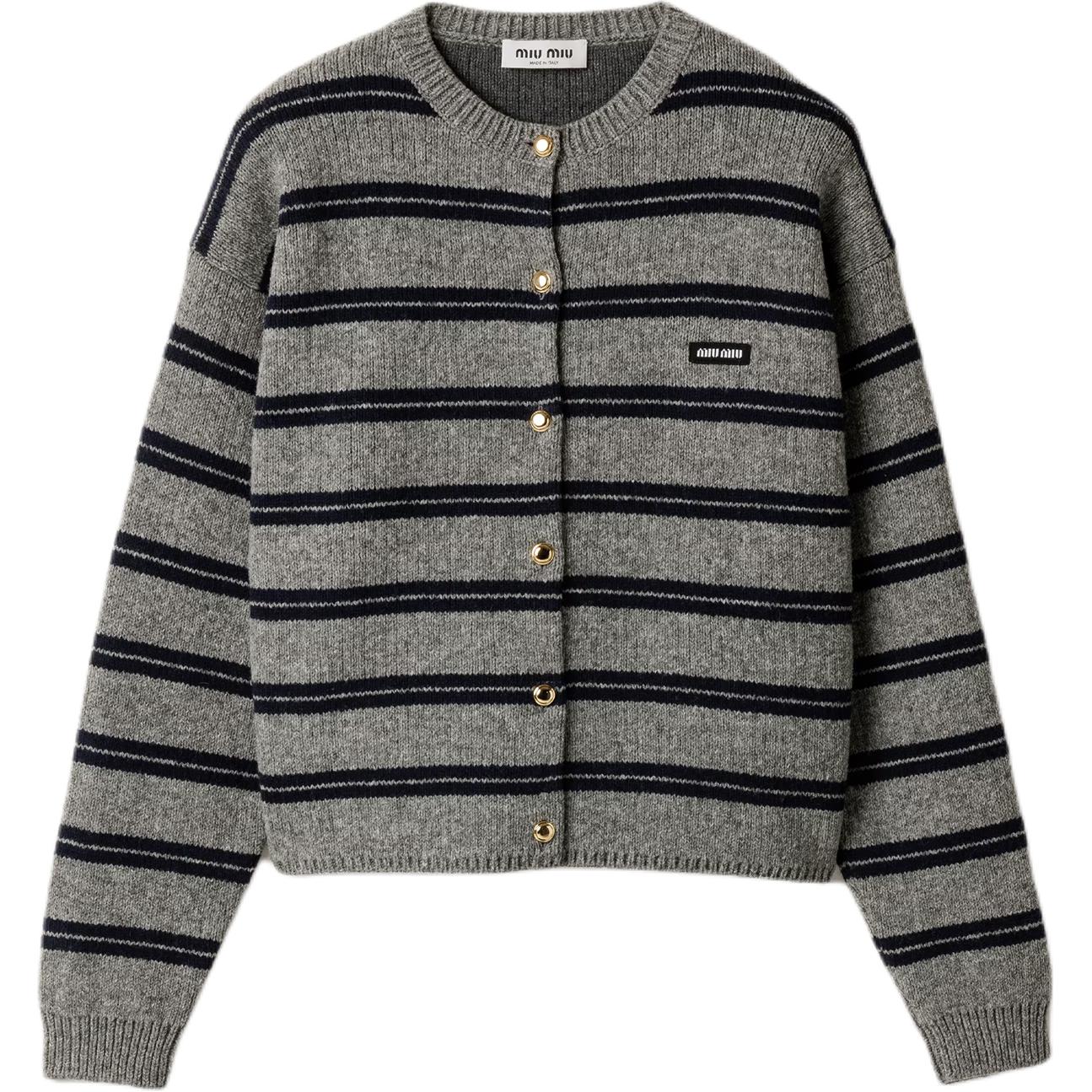 Женский свитер MIU MIU Striped Cardigan (разноцветный)