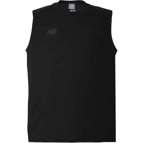 New Balance T Shirts Men's Black V Neck Moderate Straight Fit