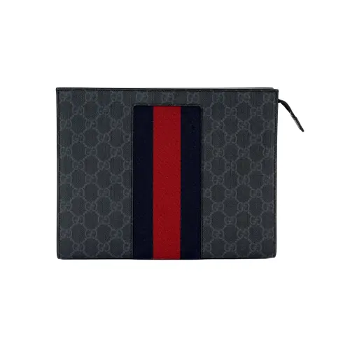 GUCCI Canvas Clutch Regular Men's Black Gray