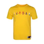 Jordan Air T Shirts Men's Yellow Crew Neck Moderate