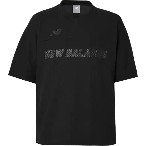 New Balance T Shirts Men's Black V Neck Moderate