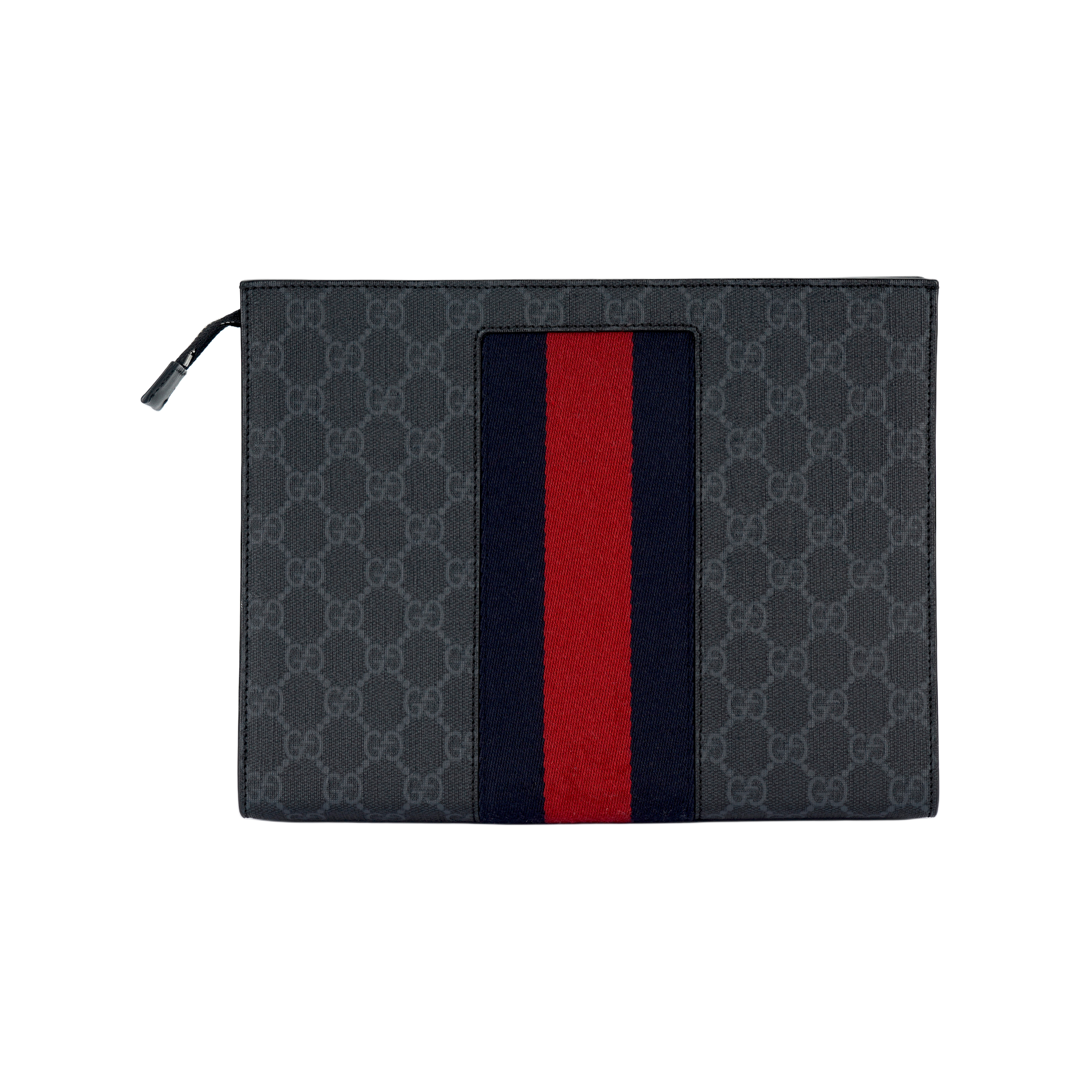Мужская сумка Gucci Logo (черно-серая) — фото 3