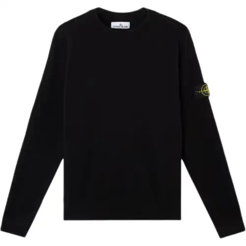 Stone Island logo-patch crew-neck sweater