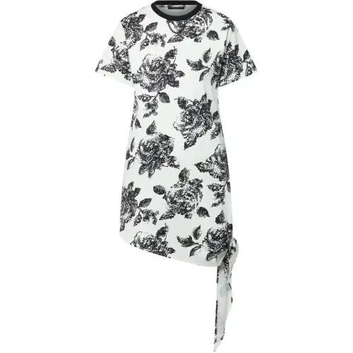 Lv Floral Knotted T Shirt Dress