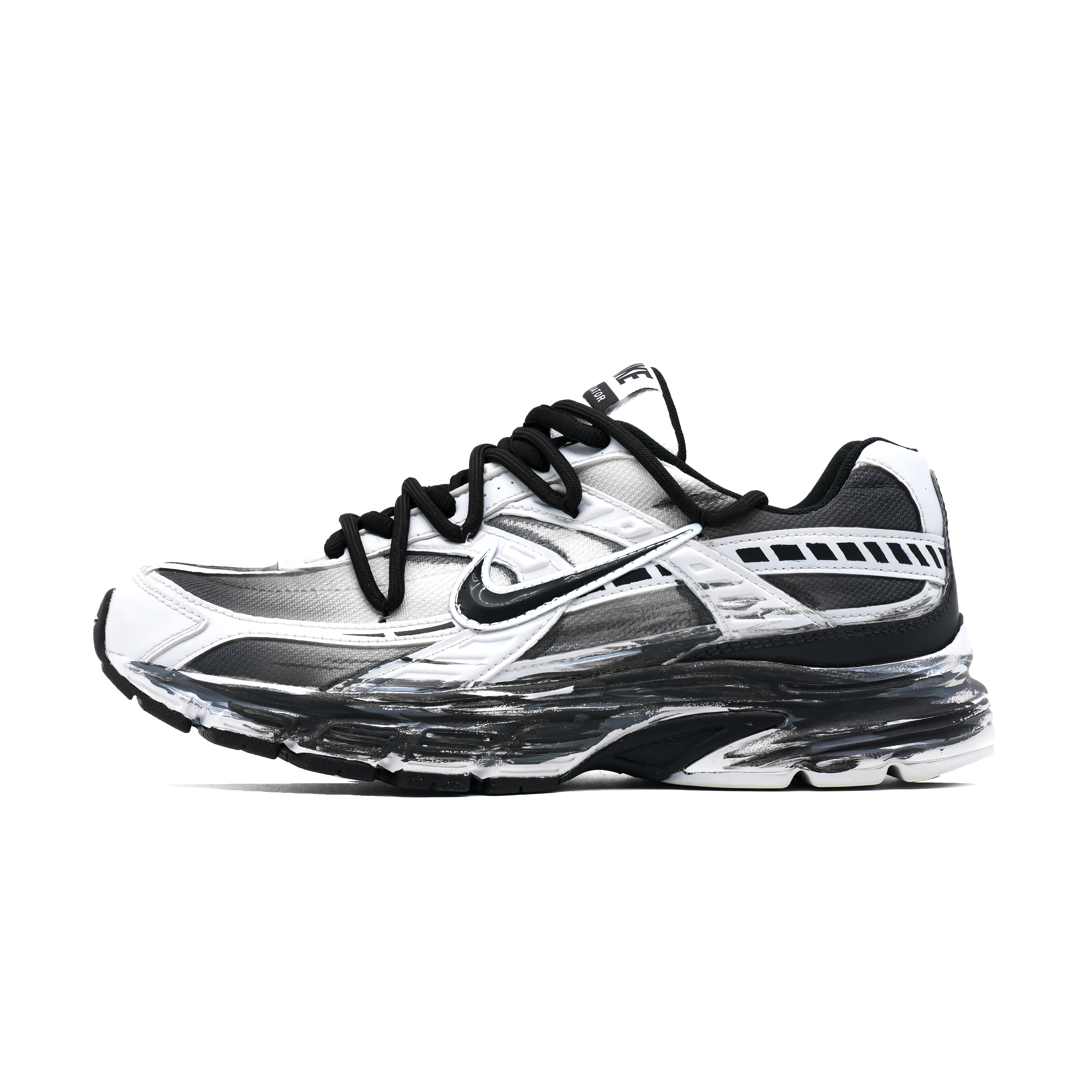 Nike Initiator Abrasion Resistant Low top Casual City Commuting Running Shoes Men’s Black White