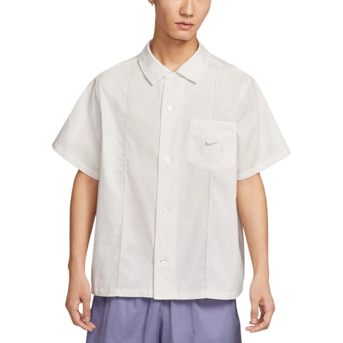 Nike Sportswear Shirts Unisex Phantom Gray White Lapel Moderate