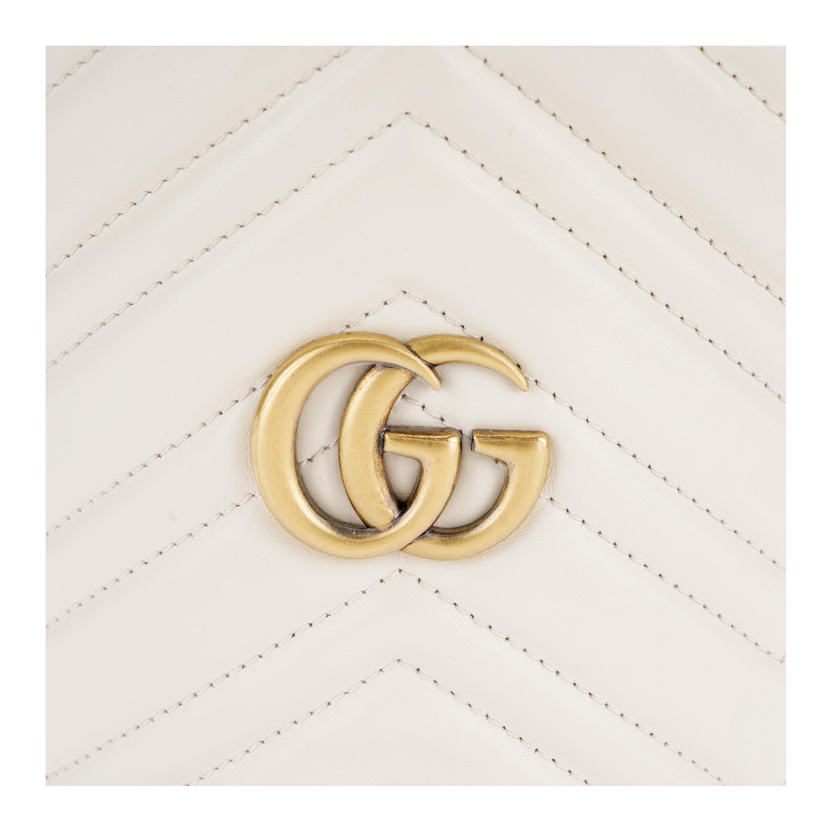 Женская сумка Gucci GG Marmont (белый) — фото 5