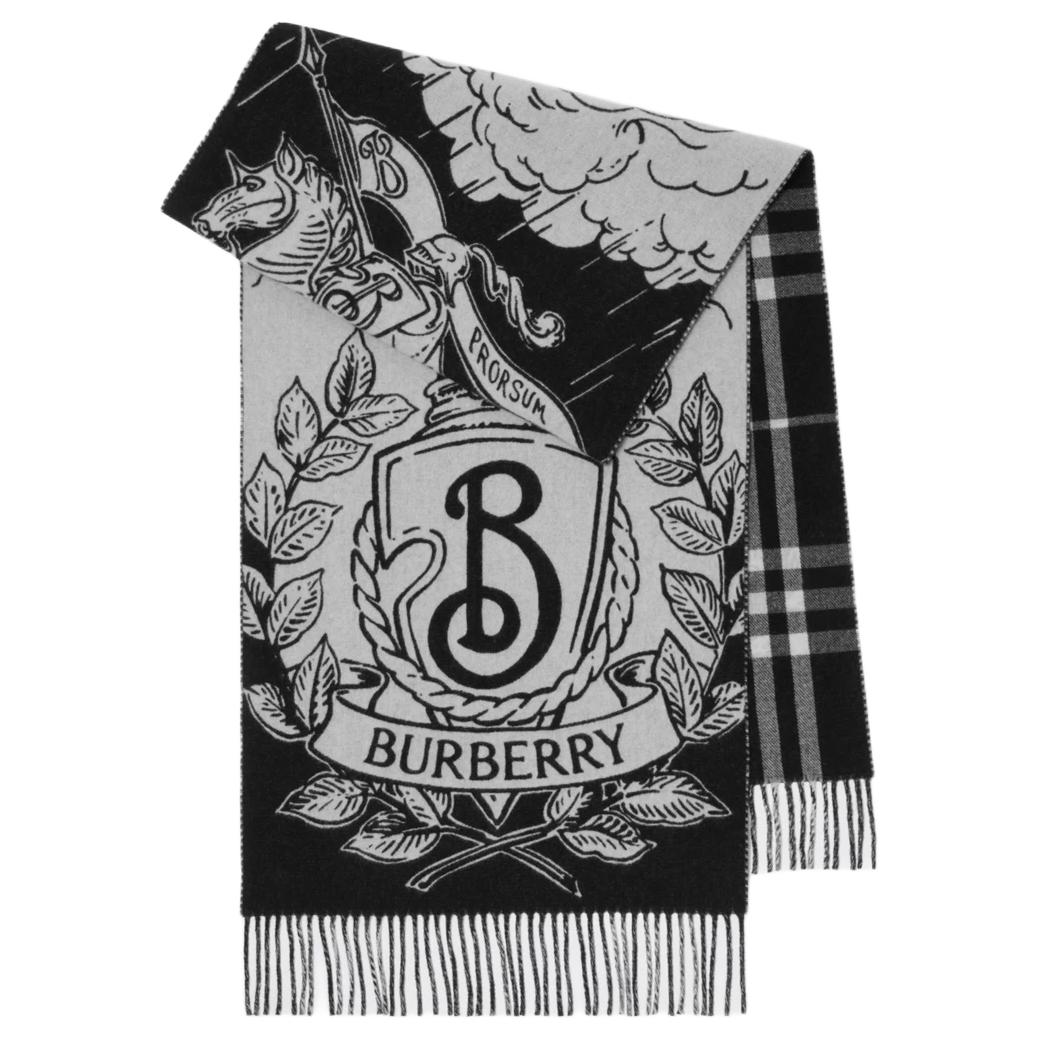 Шарф Burberry (черно-белый)