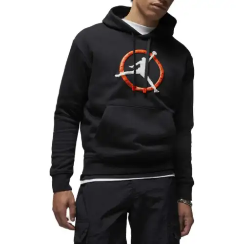 Jordan Apparel Sweatshirts Men's Black Hooded Moderate