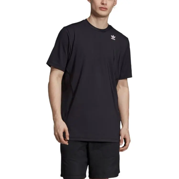 Adidas Originals T-Shirts Men's Black Crew Neck Moderate