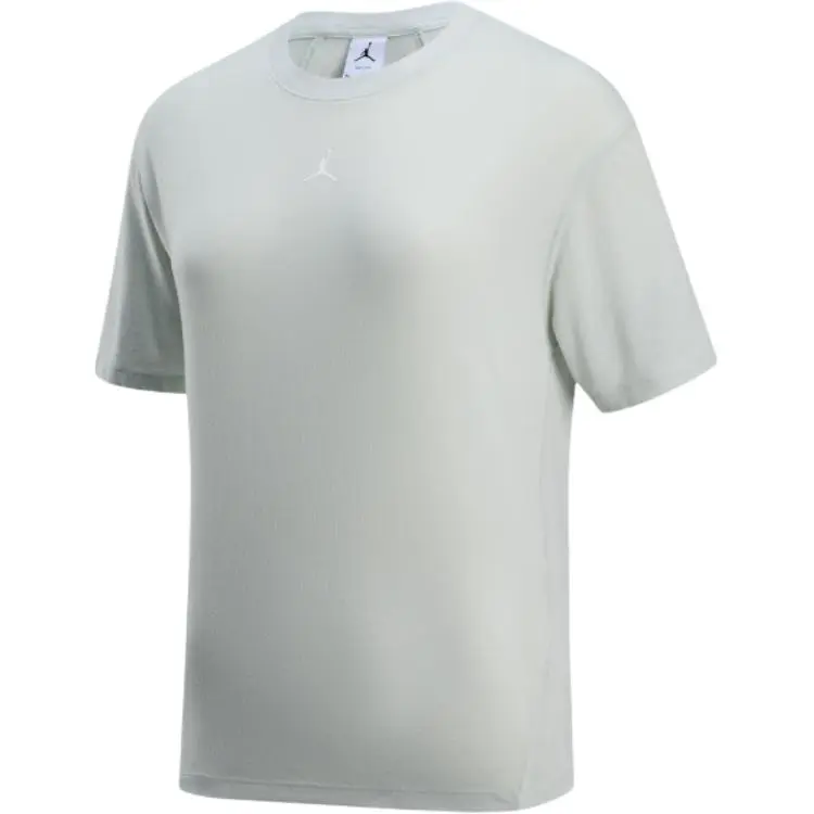 Jordan Sport T-Shirts Women's Light Silver/White Crew Neck Moderate Straight Fit