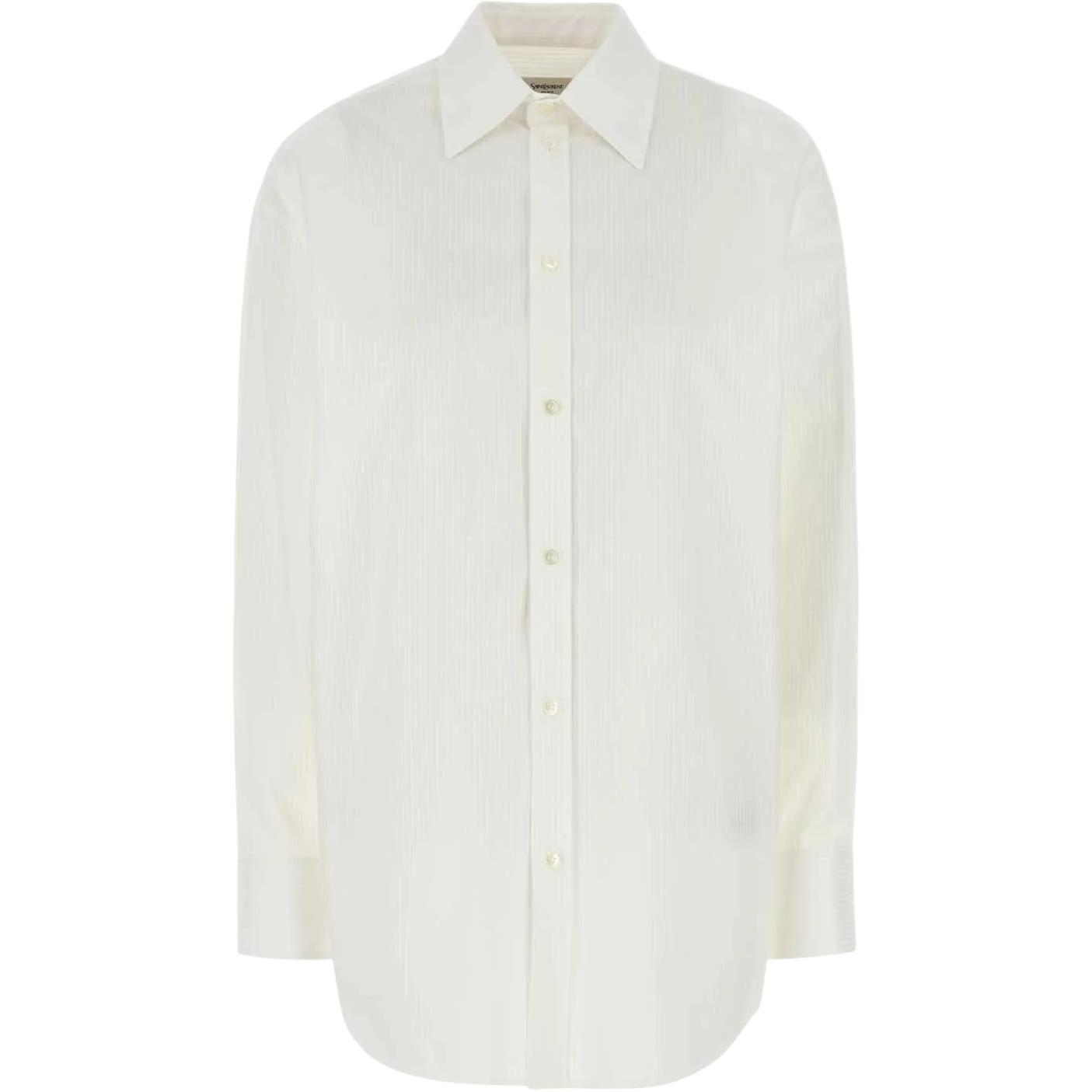 SAINT LAURENT Cassandre Striped Shirt