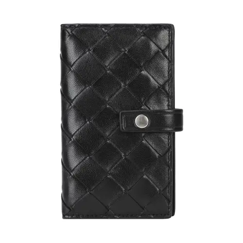 Bottega Veneta Leather Key Pouch Men's Black