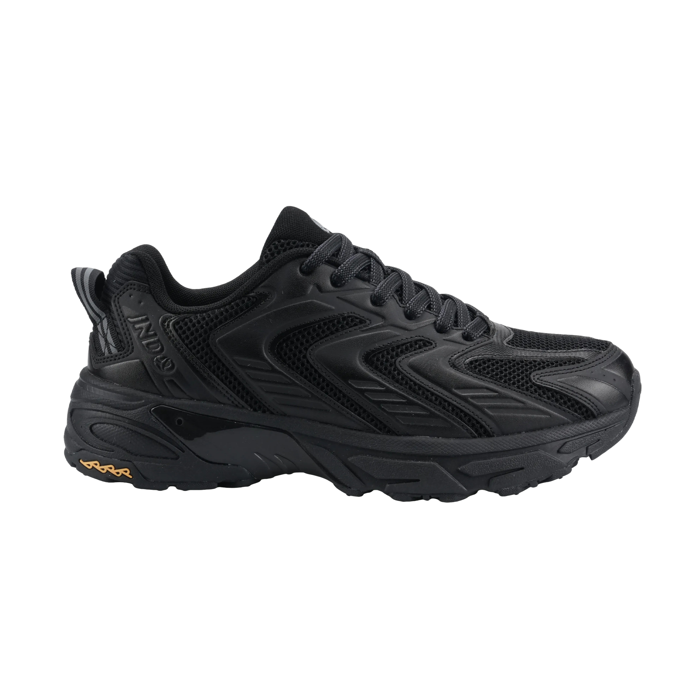 JNDO Cushioning Slip Resistant Abrasion Resistant Low top Casual Running Shoes Unisex Academic Black