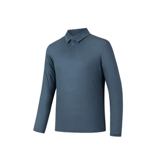 ANTA Knitwear Men's Blue Colorful Polo Collar Moderate Other