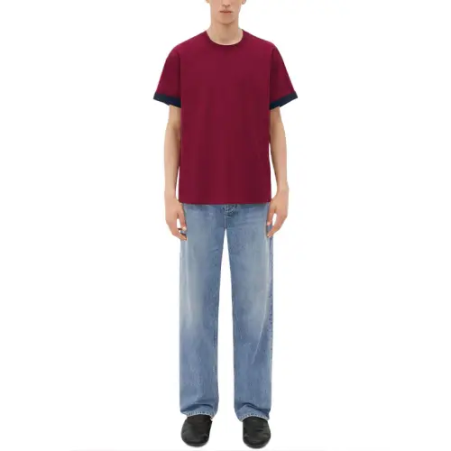 Bottega Veneta Double Layer Relaxed Cotton T Shirt T Shirt Men's Red