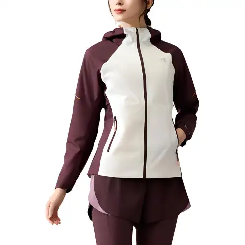 Anta Jackets & Coats Women's Vanilla Beige White/Chocolate Brown