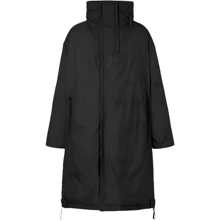Burberry Coats Men's Black Stand Collar Moderate Straight Fit