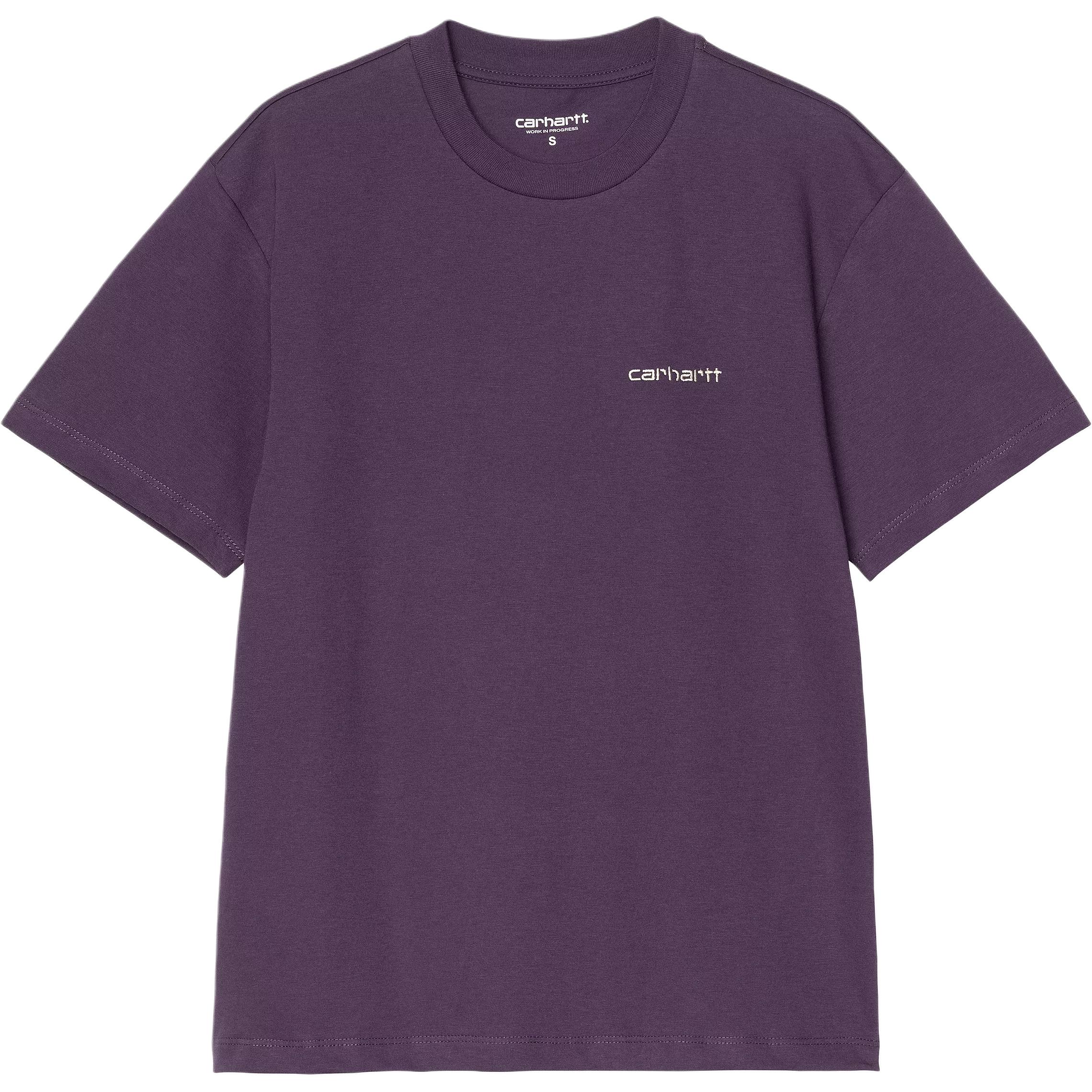 Женская футболка Carhartt Script Embroidery (бордовая)