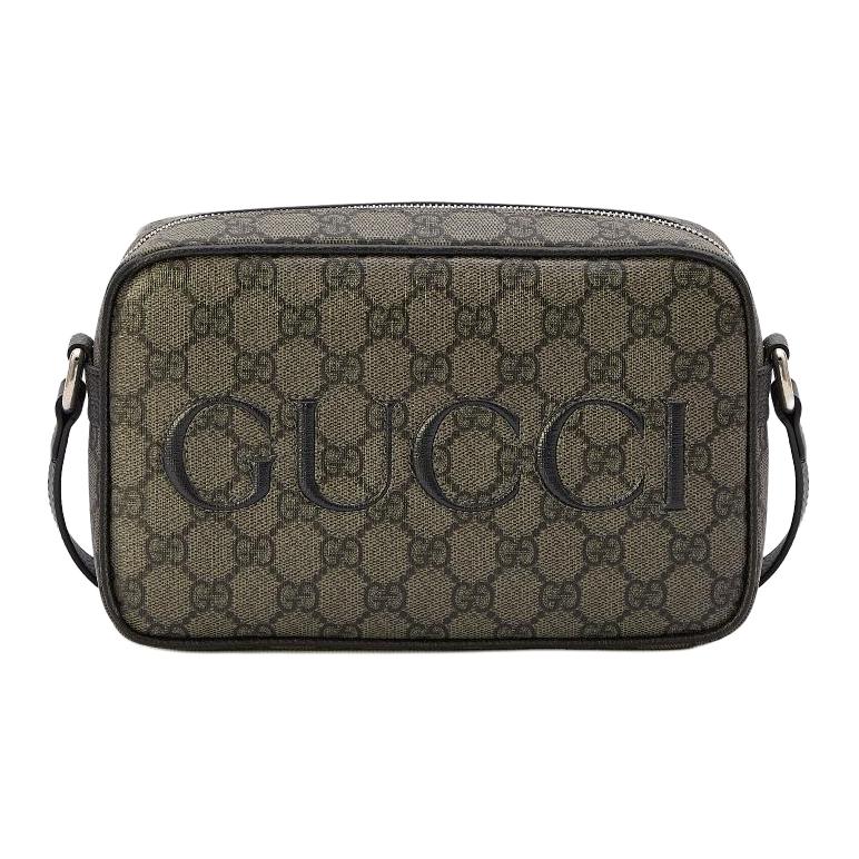 Мужская сумка Gucci Через плечо (серо-черная)